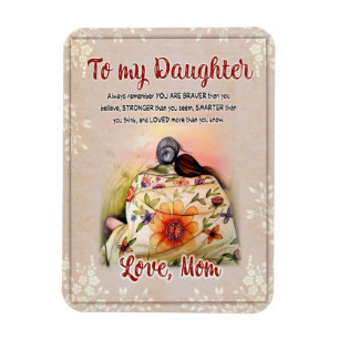 Dotter Gifts Brev till min dotter från Mamma Magnet