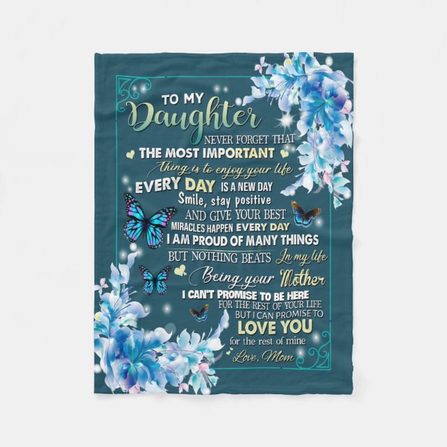 Dotter Gifts | Brev till min dotter från Pappa Fleecefilt (Framsidan)