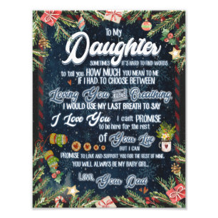 Dotter Gifts   Brev till min dotter från Pappa Fototryck