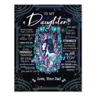 Dotter Gifts   Brev till min dotter från Pappa Fototryck