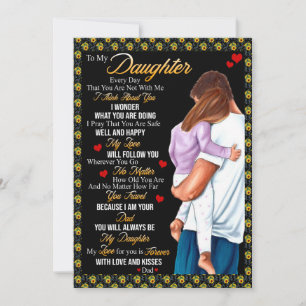 Dotter Gifts Brev till min dotter från Pappa Julkort