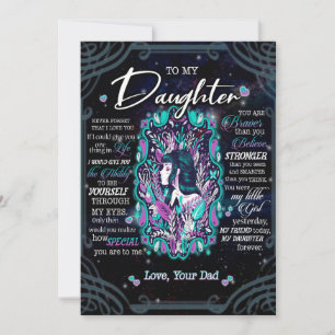 Dotter Gifts Brev till min dotter från Pappa Julkort