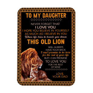 Dotter Gifts Brev till min dotter från Pappa Magnet