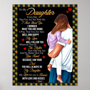 Dotter Gifts   Brev till min dotter från Pappa Poster
