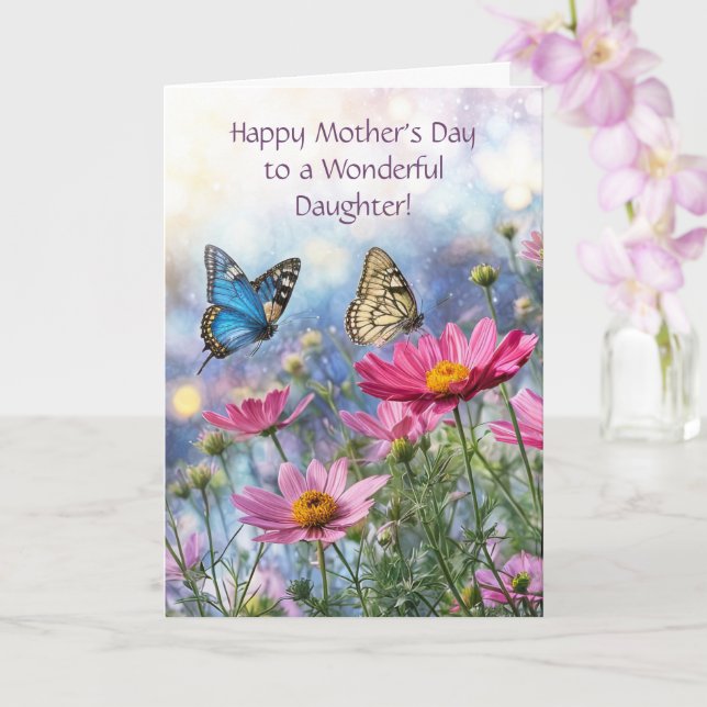 Dotter Glad mors dag Vackra vårblommor Kort (Orkide)