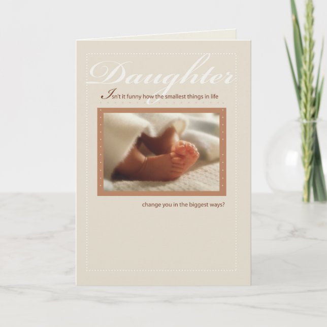 Dotter Grattiss Nyfödd bebis Feet Kort (Framsida)