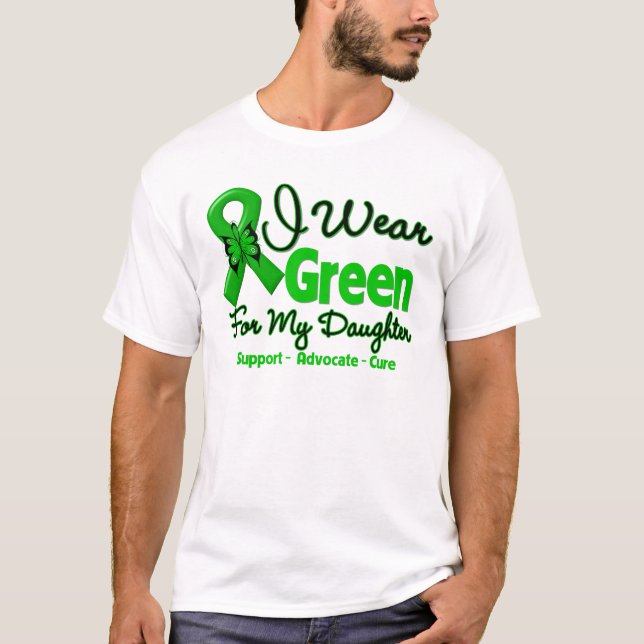 Dotter - Grönt Awareness Ribbon T-shirt (Framsida)