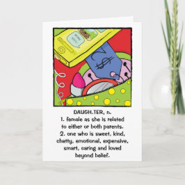 Dotter Hälsningskort för födelsedagshälsning Humou Kort