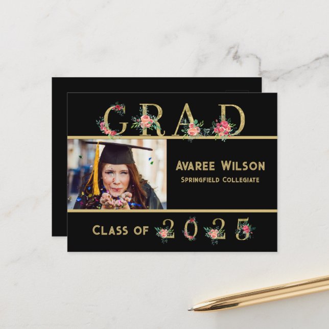 Dotter High School Studenten Vykort (Fram/Back In Situ)