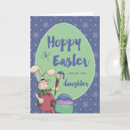 Dotter, Hoppy Påskhare Artist-målarägg Helgkort