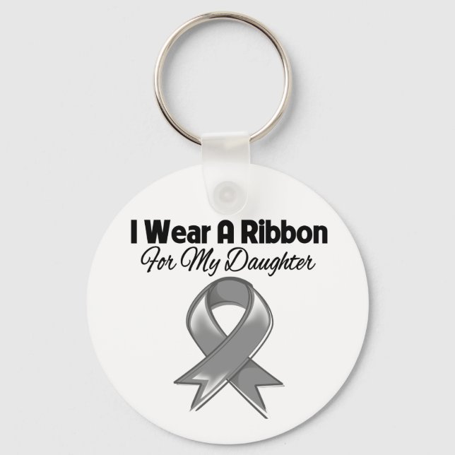 Dotter - I Bära A Grått Ribbon Nyckelring (Framsida)