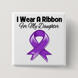 Dotter - I Bära Lila Ribbon Knapp