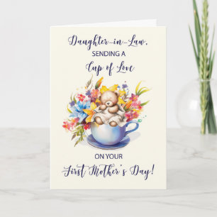 Dotter i första Mors dag Kopp i Kärlek Kort