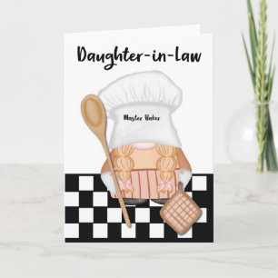 Dotter i Lag Birthday Whimsical Gnome Baker Kort