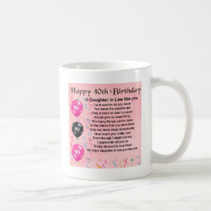 Dotter i lagdikt - 40th födelsedag kaffemugg