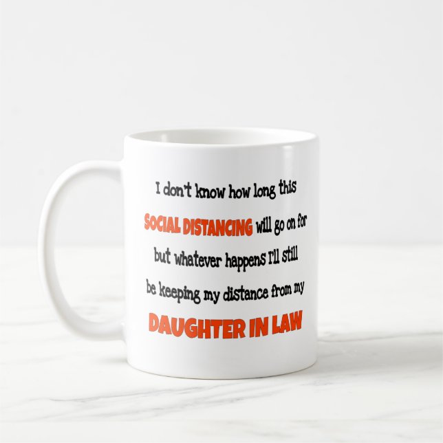  Dotter i Law Social Avstånd  Kaffemugg (Vänster)