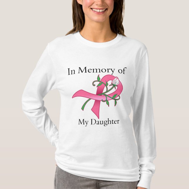 Dotter - i minne - bröstcancer t-shirt (Framsida)