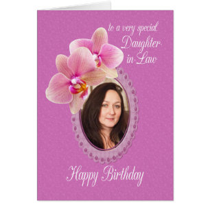 Dotter i Speciella födelsedagsdagen Önskemål Orchi Hälsningskort