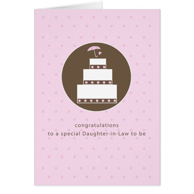 Dotter-in-Law, Möhippa Cake Grattis Hälsningskort (Framsidan)