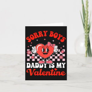 Dotter ledsen pojkar pappa är min valentin By3 Kort