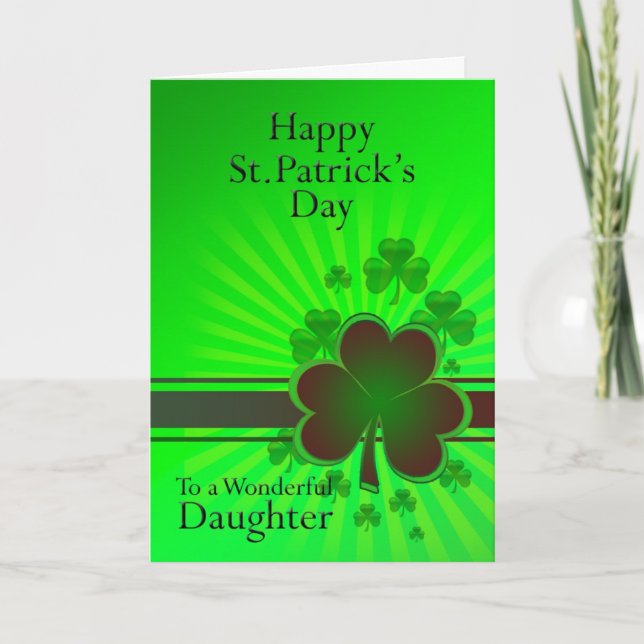 Dotter lyckligt st patrick's daykort kort (Framsida)