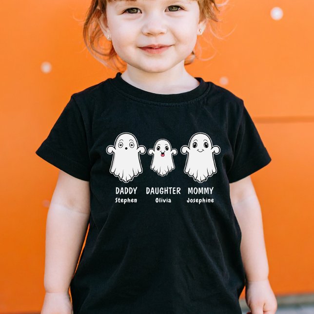 Dotter Mamma och pappa 3 Person Ghost Family T Shirt (Disclaimer: This image is a digital mockup.)