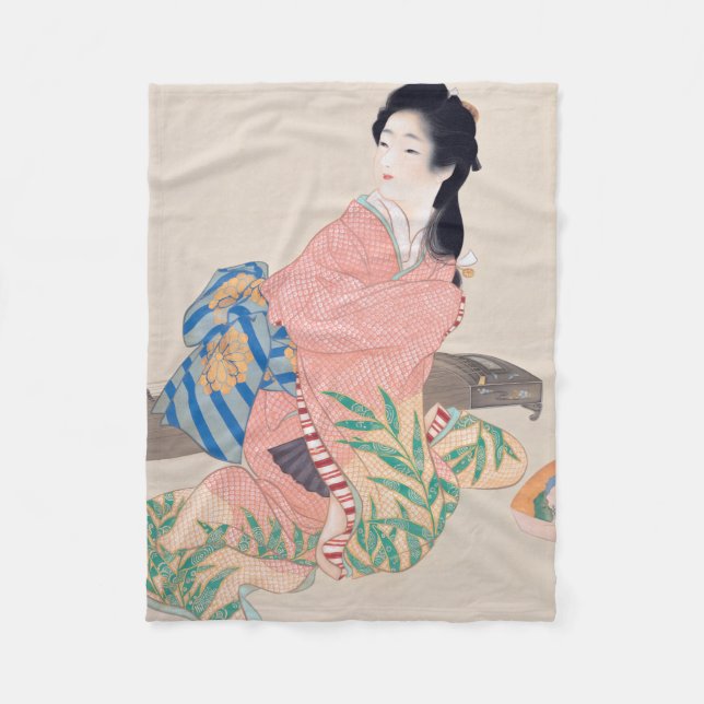 Dotter Miyuki (vackra japanska Dam) (asiatiska) Fleecefilt (Framsidan)