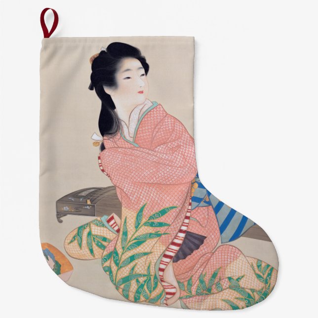 Dotter Miyuki (vackra japanska Dam) (asiatiska) Stor Julstrumpa (Framsidan)