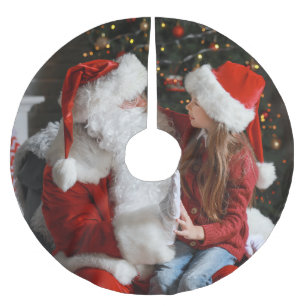 Dotter och julfoto Jul Julgransmatta Borstad Polyester