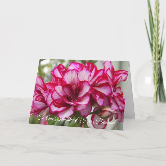 Dotter och Make Bröllop-årsdagen Kort (Framsida)