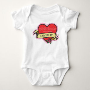 Dotter och pappa Tatto Heart Shirt Tee