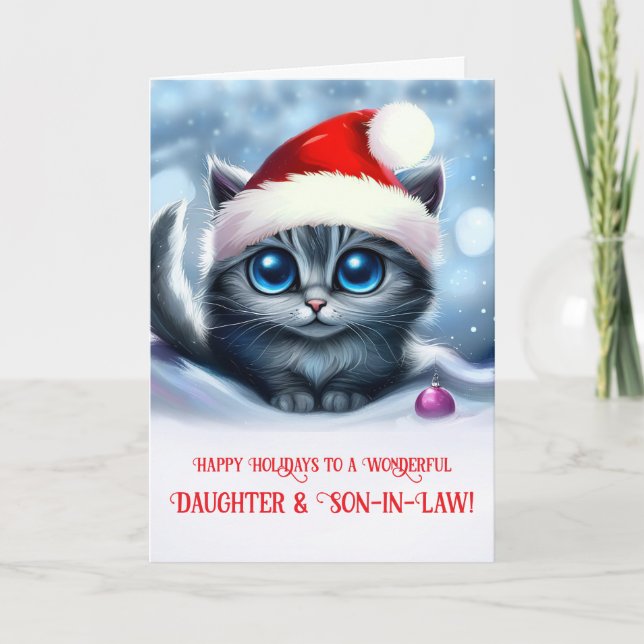 Dotter och son i Jul i Glad helg Kort (Framsida)