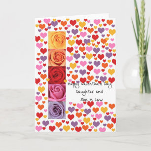 Dotter och son i juridik Färgad Valentindagen Helgkort