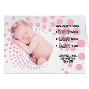 Dotter och son i Law Flicka Grattiss Hälsningskort