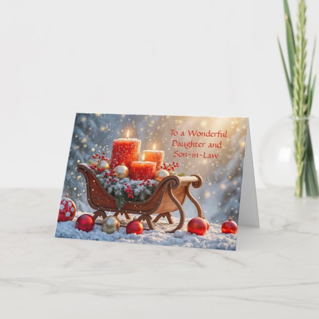 Dotter och svärson God jul jul  Kort (Framsida)