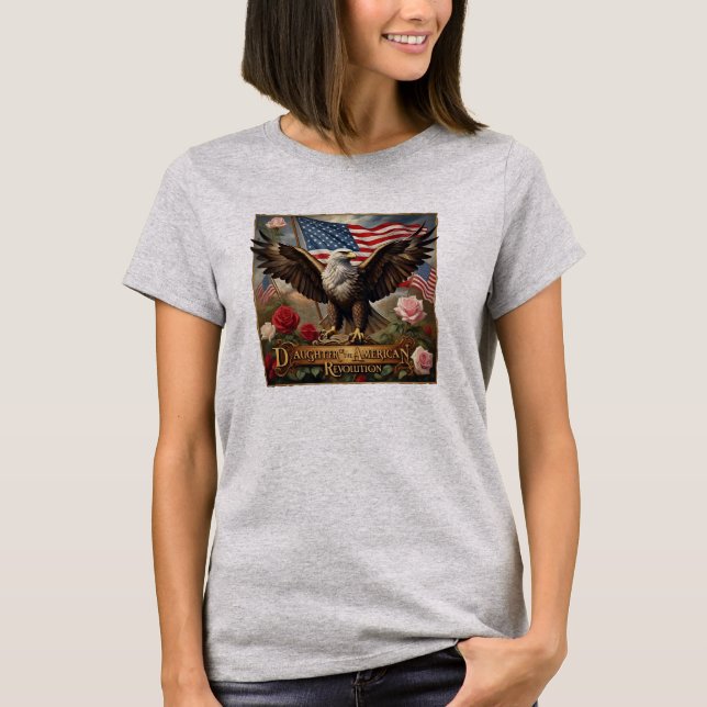 Dotter örn Amerikanska Revolutionen USA:s historia T Shirt (Framsida)