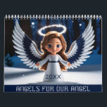 Dotter Personlig Photo and Namn 2026 Angel Kalender<br><div class="desc">Den här kalendern för 2026 innehåller ett foto av din dotter på baksidan med bilder av söt änglar i en magisk,  förtrollad skog över hela tiden. En söt praktisk gåva till din tjej. Om du vill ändra texten och fotot klickar du på knappen Anpassa.</div>