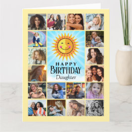 Dotter Photo Collage Birthday Card Tack Kort