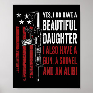 Dotter Pistol Spade Alibi - Rolig Mamma Pappa Vape Poster