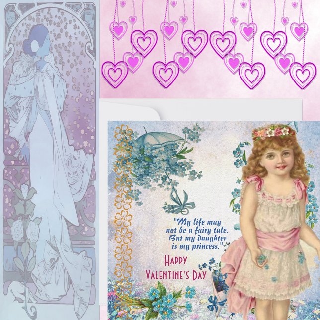 Dotter/Princess Rustic Blommigt Vintage Valentine (Daughter/Princess Rustic Floral Vintage Valentine)