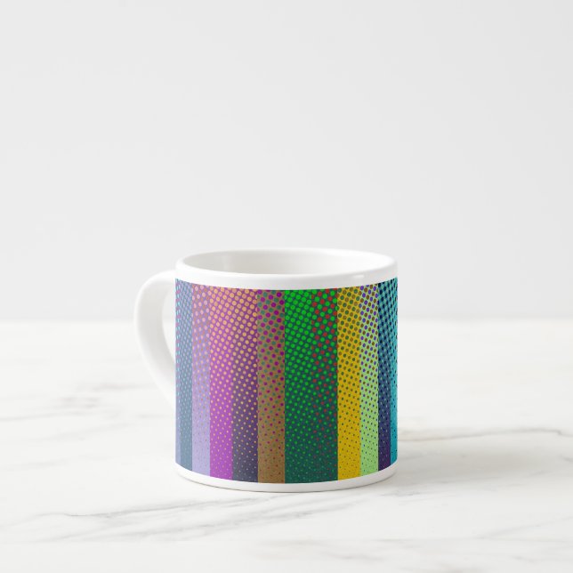 Dotter Rand Mönster färgad + dina idéer Espressomugg (Framsida vänster)