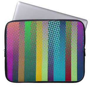 Dotter Rand Mönster färgad + dina idéer Laptop Sleeve