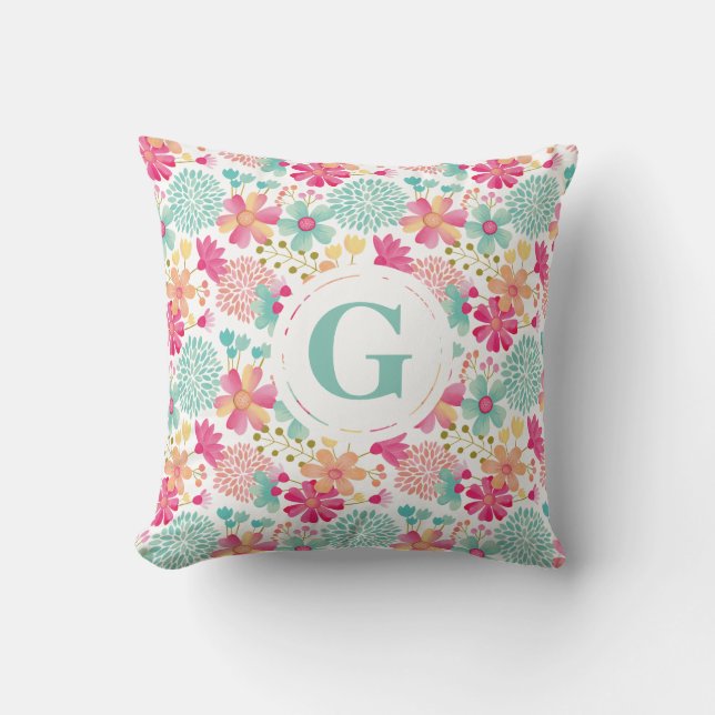 Dotter Room Personlig Brev Blommigt Pillow Kudde (Framsida)
