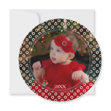 Dotter runt julkort