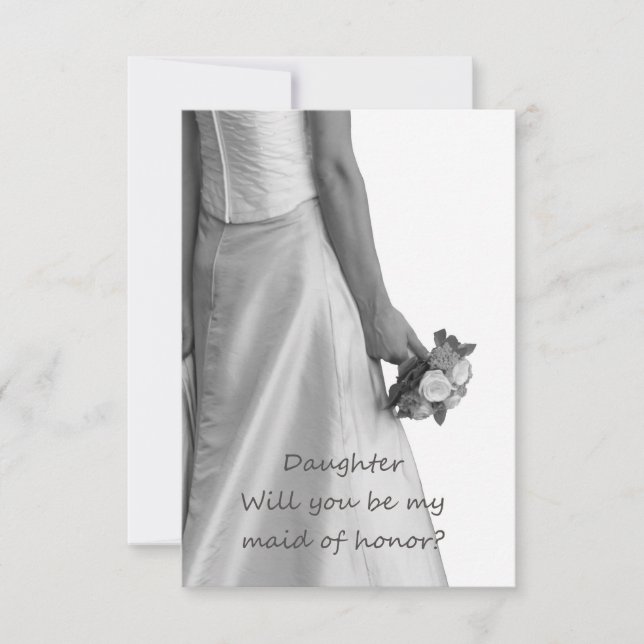 Dotter, snälla, var min Maid of honor? Inbjudningar (Framsida)