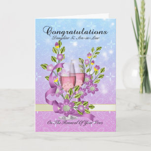 Dotter & son-in-Law bröllop vow-förnyelsekort Kort