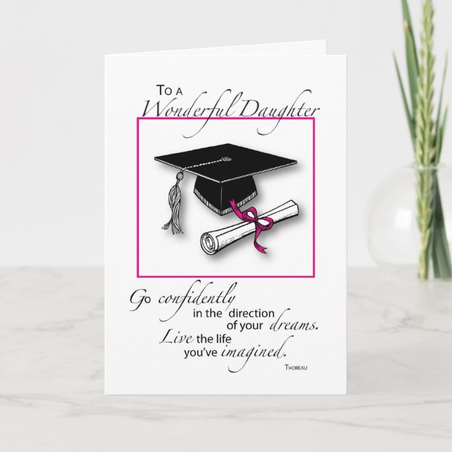 Dotter Studenten Rosa Black Kort (Framsida)