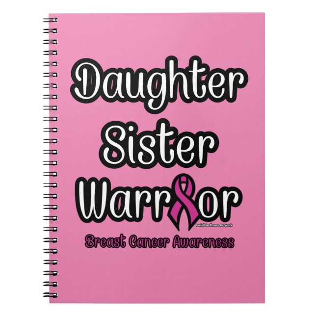Dotter, syster Warrior... bröstcancer Anteckningsbok (Framsidan)