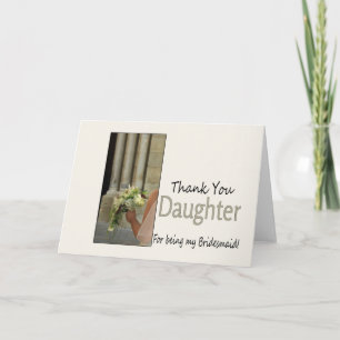 dotter Tack för att du är min Bridesmaid Kort