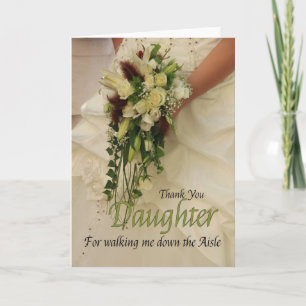 Dotter Tack för att du gick ner Aisle Kort